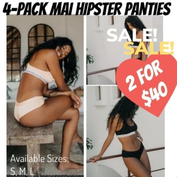 💗 4-Pack Mai NWT Cheeky Hipster Panties - Picture 2 of 13